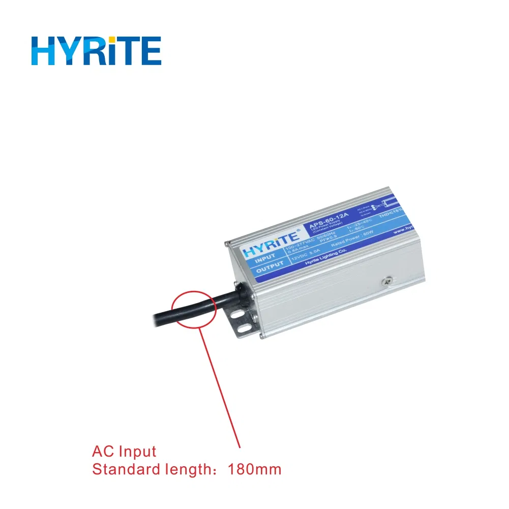 0.9PF EMC 100-277V Input Voltage 24V 60W LED Power Supply