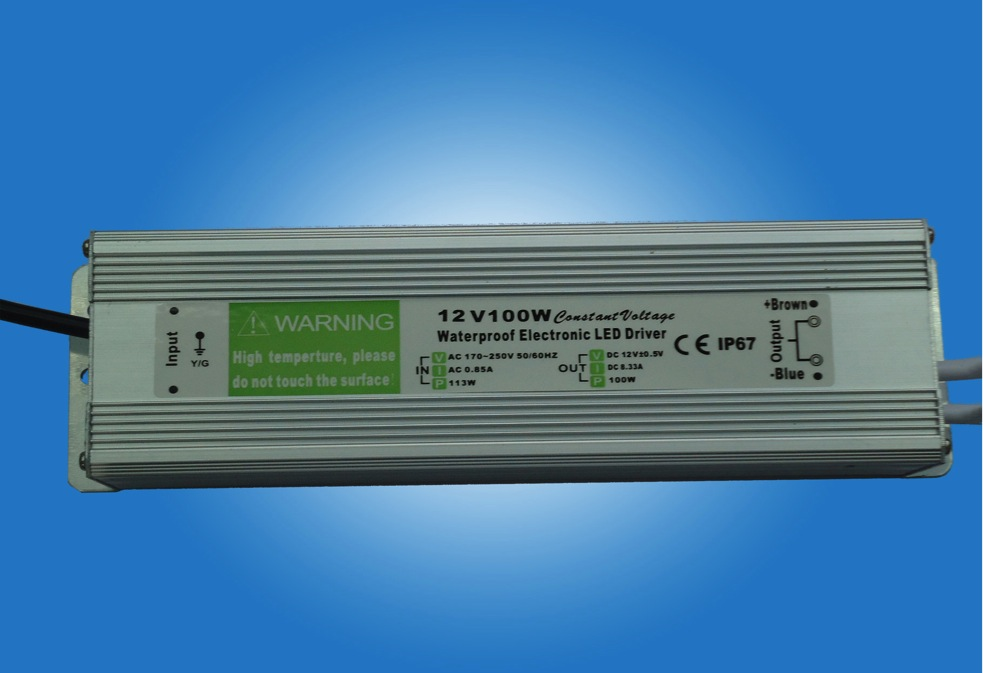 100 Watts Waterproof Constant Voltage LED Driver with Pfc