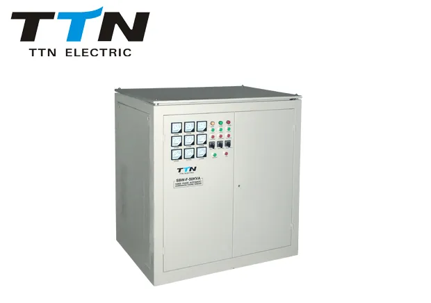 100kVA AC Automatic Voltage Stabilizer Three Phase Servo Motor Control