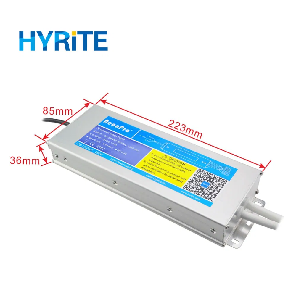 12V 200W Constant Voltage LED Power Supply with CE SAA Saso