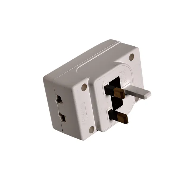 13AMP 2 Pin Fused Plug Extension Adaptor with Light