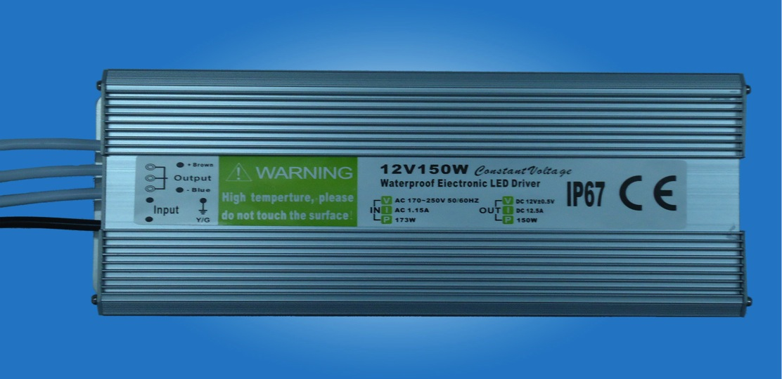 150 Watts Waterproof Constant Voltage LED Driver with Pfc