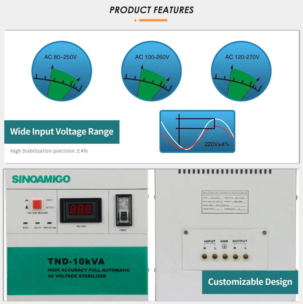 1500va Home Used Single Phase AVR Automatic Voltage Stabilizer 220V/110V