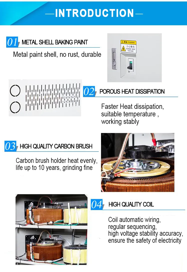 1500va Single-Phase Servomotor AVR for CNC Machine High Precision Automatic AC Voltage Regulator SVC