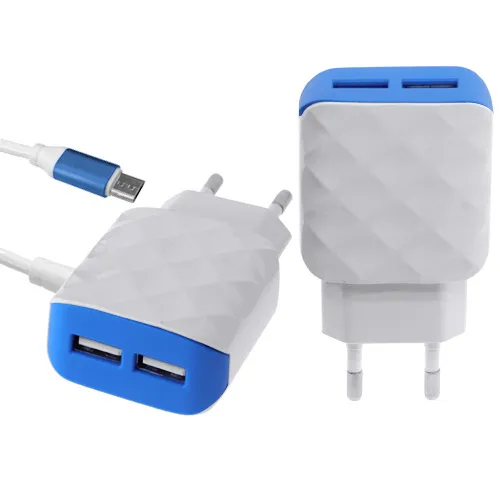 1A/2.1A/2.4A Mobile Phone Travel Fast Charger with 1m Charging Cable