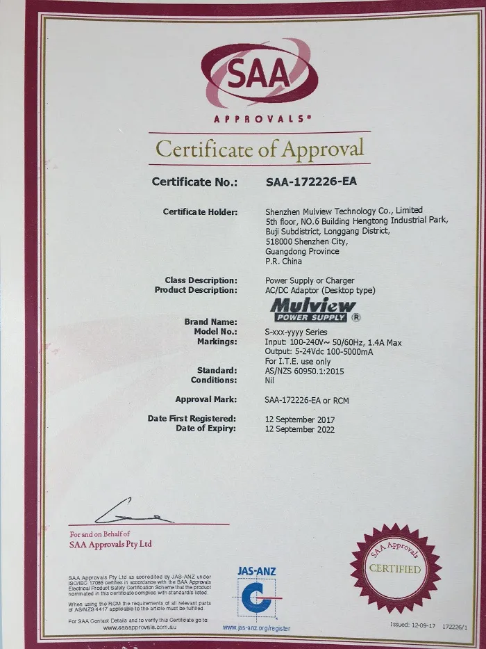 24V3a Desktop Power Adaptor