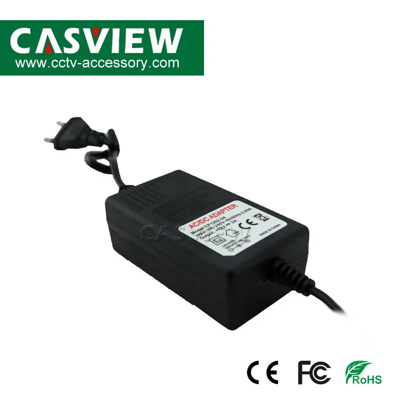 24W Surveillance Camera Power Adaptor Output: 2A DC12V Input: AC110 to 240V 50/60Hz EU or Us Plug Optional