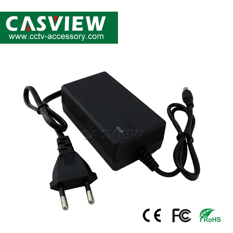 24W Surveillance Camera Power Adaptor Output: 2A DC12V Input: AC110 to 240V 50/60Hz EU or Us Plug Optional