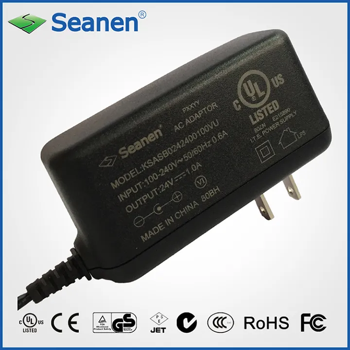 24W Us Power Adapter (RoHS, efficiency level VI)