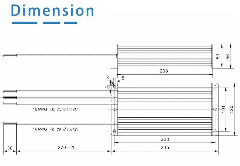 250W 12V 21A Waterproof IP67 Constant Voltage LED Power Supply