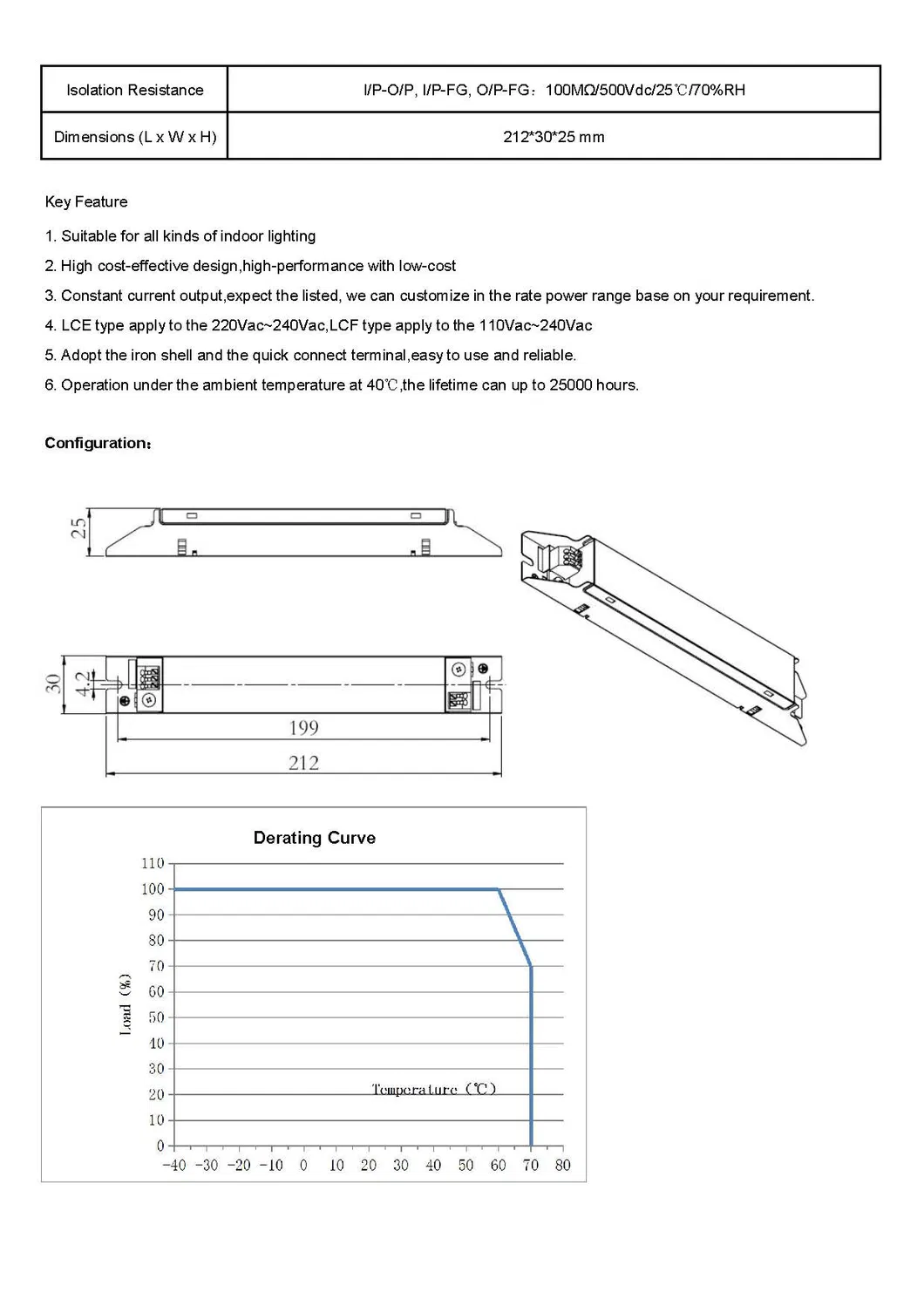 30W LED Driver Constant Current (Metal Case)