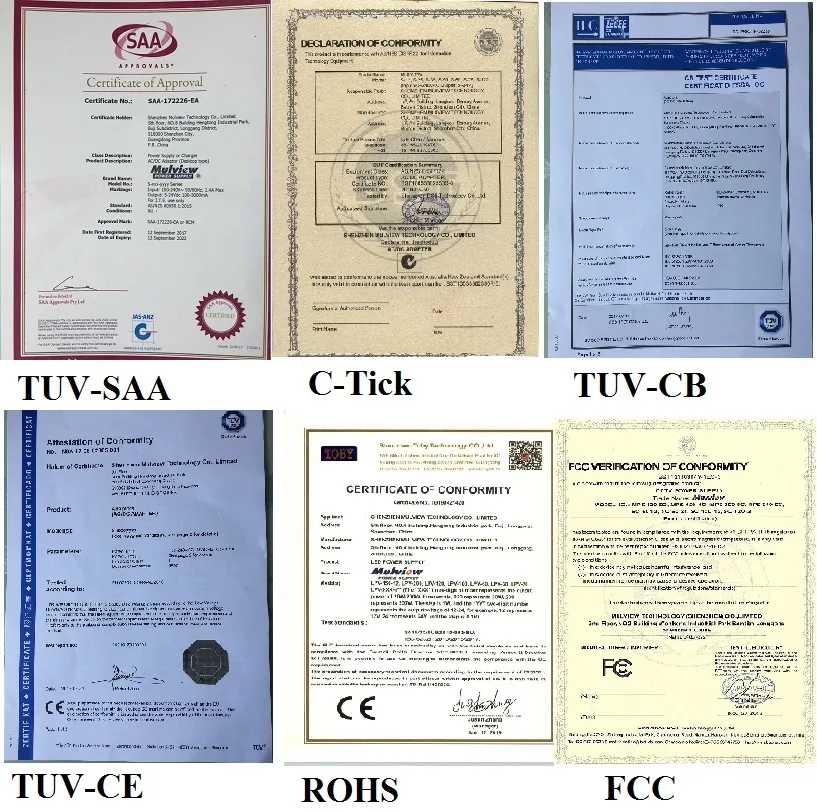 Australia Plug Ce CB SAA TUV C-Tick Certificate 24V1a 25W LED AC DC Switching Power Adaptor