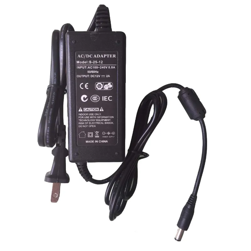 Ce CB SAA TUV C-Tick IEC Approval 12V2a 24W Laptop LED Strip CCTV AC DC Switching Power Adaptor