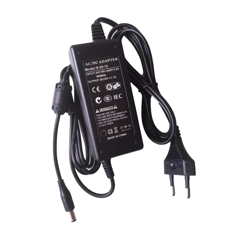 Ce CB SAA TUV C-Tick IEC Approval 12V2a 24W Laptop LED Strip CCTV AC DC Switching Power Adaptor