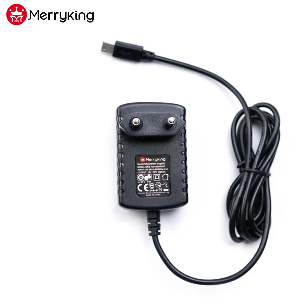 Ce RoHS CB Approval 12V 800mA EU Plug AC DC Power Adapter with Free Samples