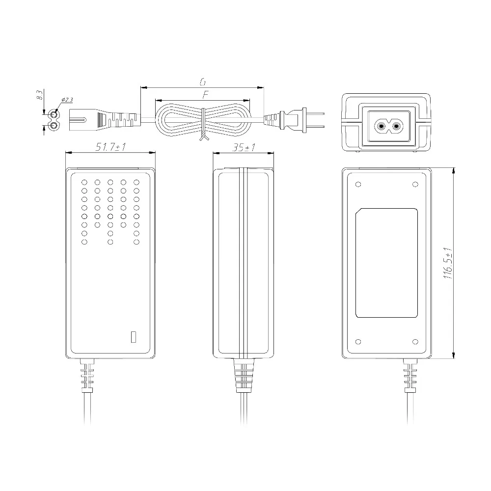 Class II Desktop C8 Output AC Adapter EU Us Aus