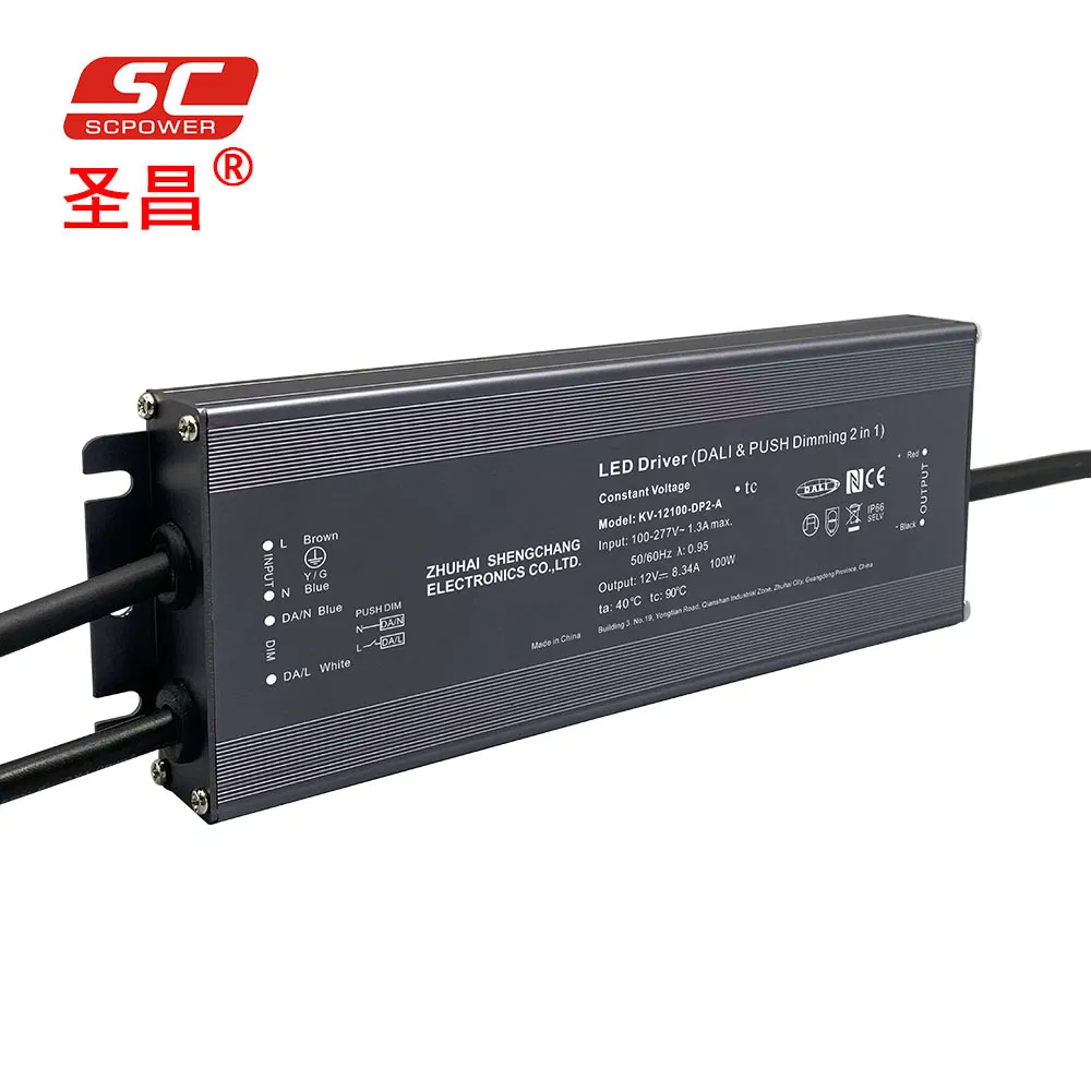 Dali Dimming Push Dimmable 12V 24V 36V 48V 100W Dali 2 Dt8 LED Driver