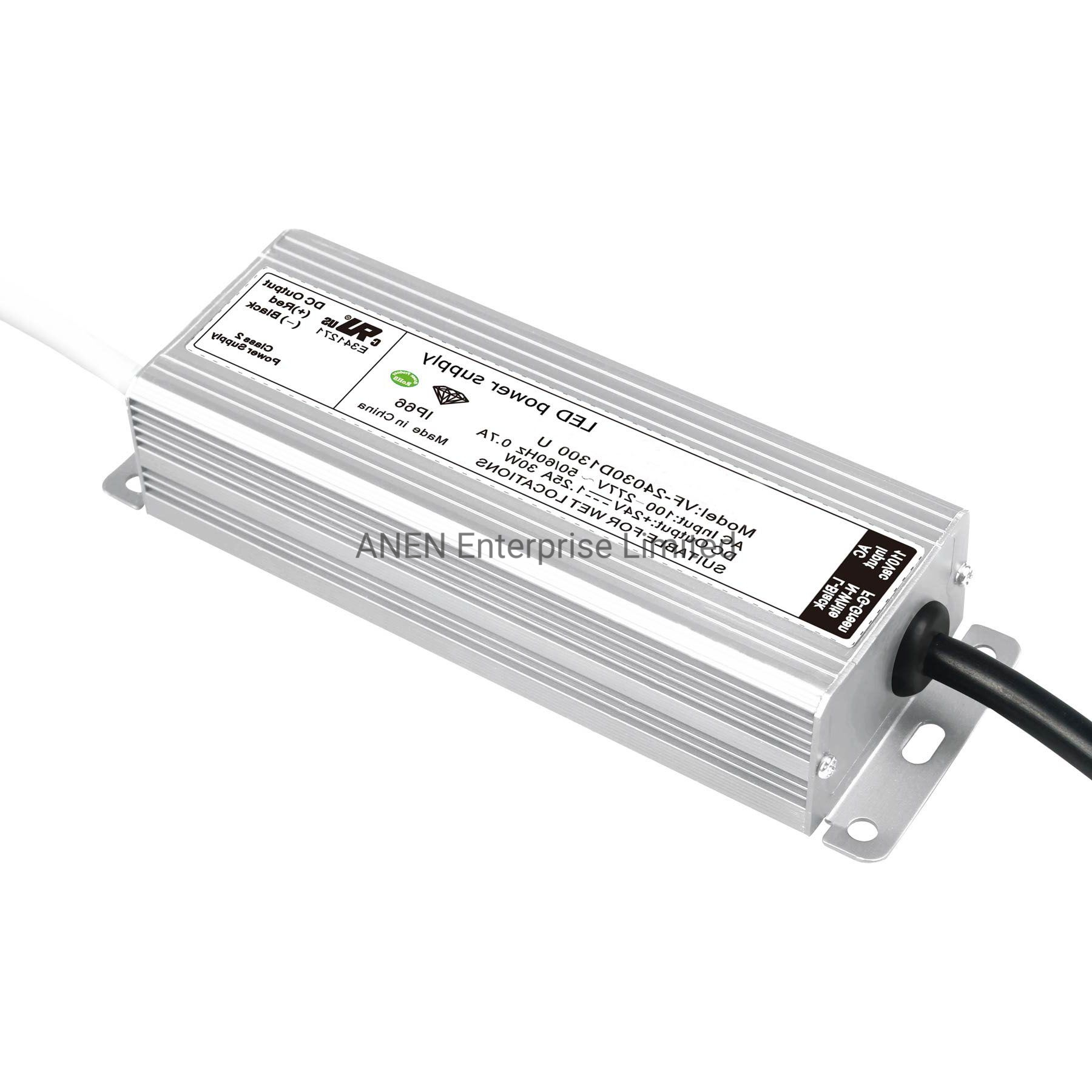 En/IEC/UL 61347 Grade 30 Watt Universal IP67 Waterproof Switch Mode 12volts LED Strip Adapter 24volts AC DC Power Supply Unit LED Driver Transformer SMPS