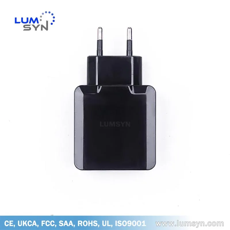 En62368 Certified 5V 3.1A Dual Port USB Charger for Europe Market