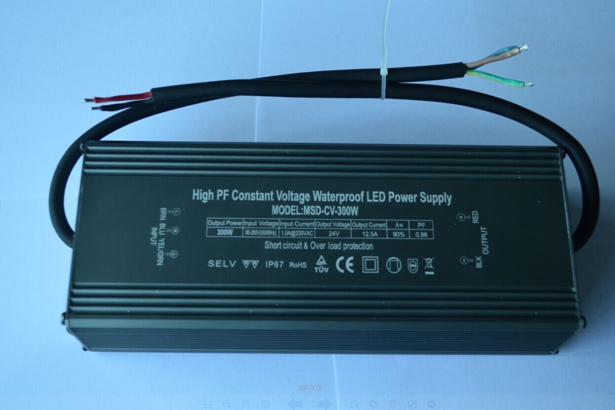 High Power Factor Rainproof IP67 500W LED Driver PSU