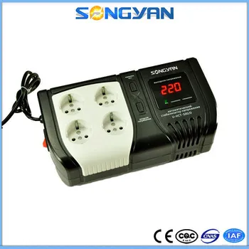 Home portable Socket Type 500va/1kVA/ 1500va AC Voltage Regulator/Stabilizer with Lighting Protection