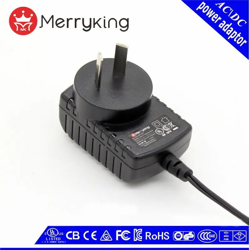 Iram S-MARK Approval 100-240VAC 50/60Hz Input Argentina Plug 9V 1A AC DC Power Adapter