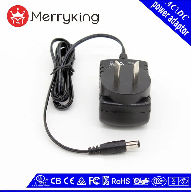 Iram S-MARK Approval 100-240VAC 50/60Hz Input Argentina Plug 9V 1A AC DC Power Adapter