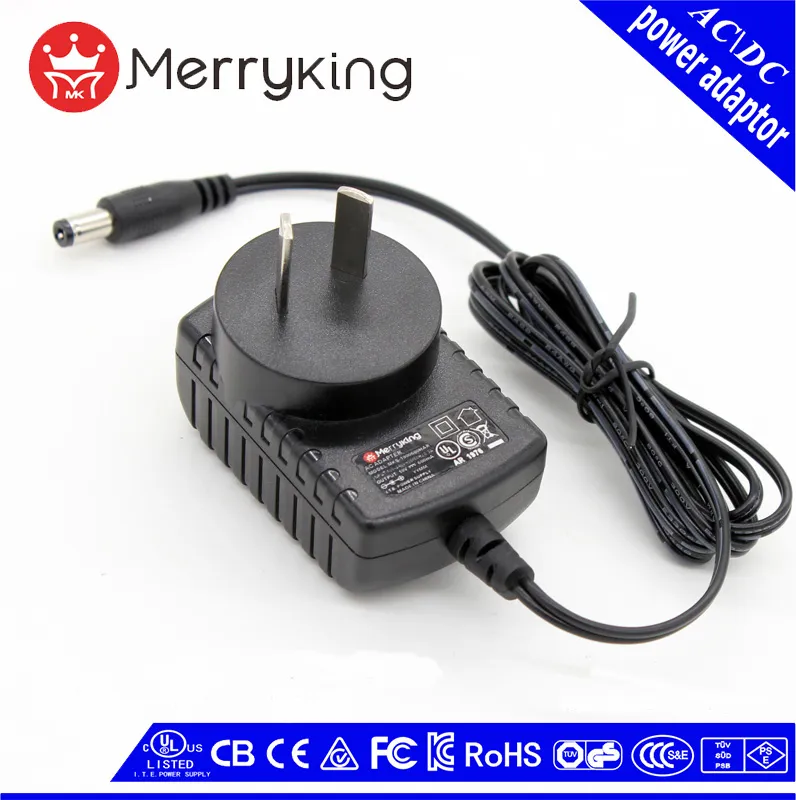 Iram S-MARK Approval 100-240VAC 50/60Hz Input Argentina Plug 9V 1A AC DC Power Adapter