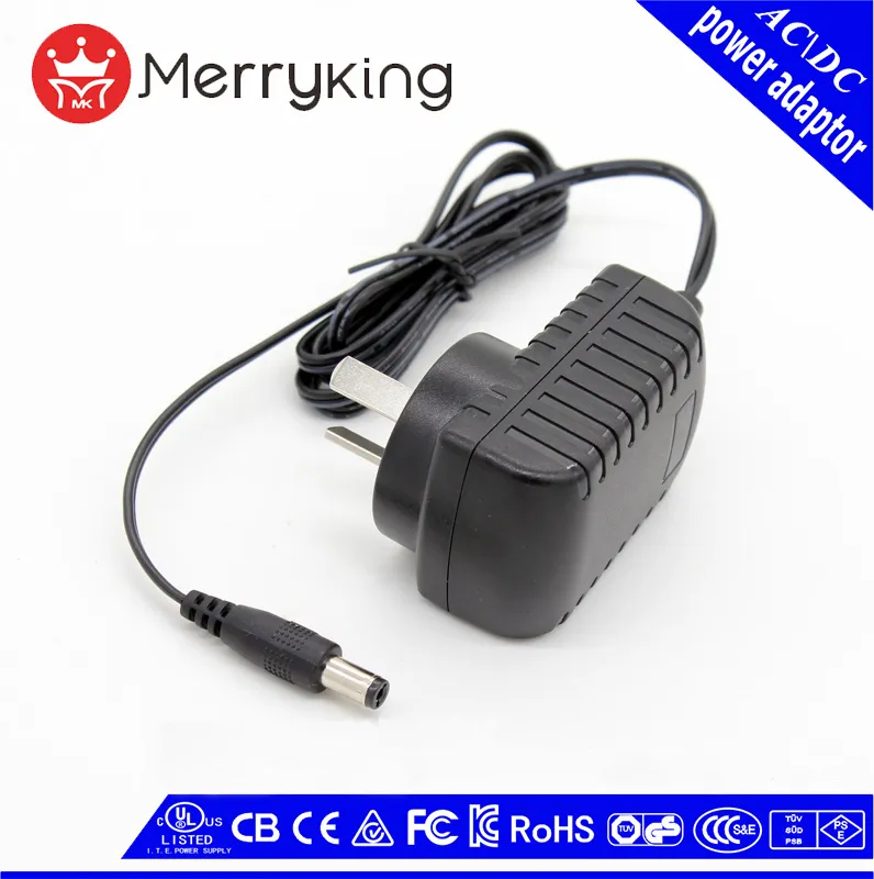 Iram S-MARK Approval 100-240VAC 50/60Hz Input Argentina Plug 9V 1A AC DC Power Adapter