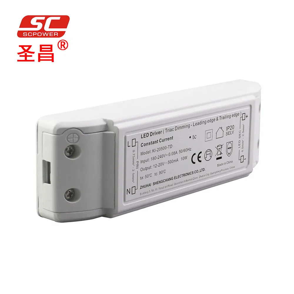 Ki -20500-Td LED Power Supply 500mA 10W Triac Dimmable for Downlight