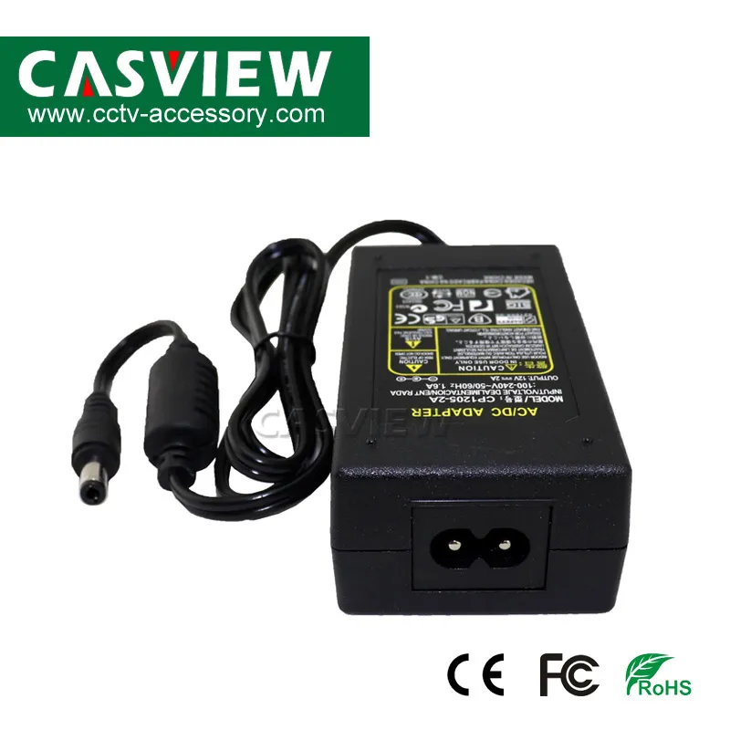 LED System CCTV Power Supply 12V Output 2A 24W Switching Power Adaptor with AC EU Us UK Au Plug Optional Ce Approved