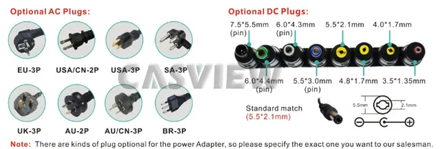 LED System CCTV Power Supply 12V Output 2A 24W Switching Power Adaptor with AC EU Us UK Au Plug Optional Ce Approved