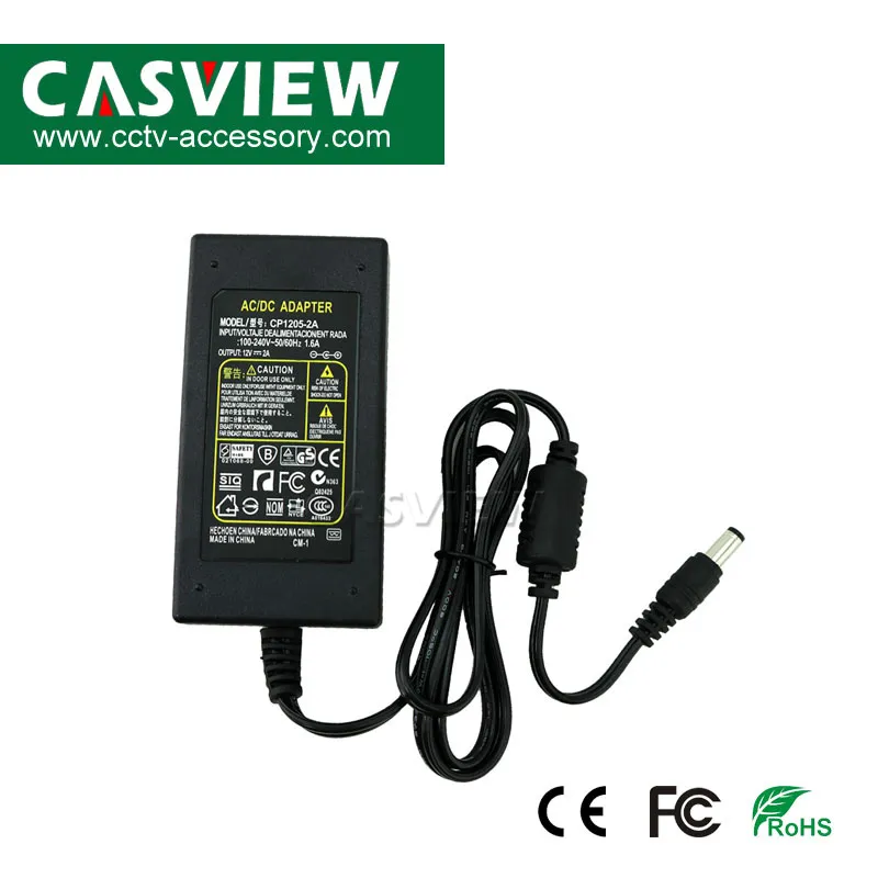 LED System CCTV Power Supply 12V Output 2A 24W Switching Power Adaptor with AC EU Us UK Au Plug Optional Ce Approved