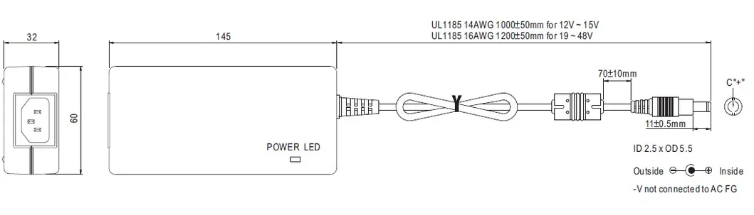Mean Well 90W AC-DC Desktop Power Supply
