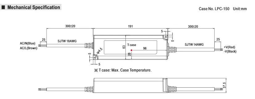 Meanwell 150W Waterproof LED Power Supply Lpv-150
