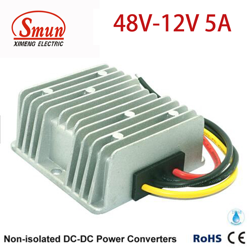 Non-Isolated 48VDC to 12VDC 5A 60W Power Supply DC-DC Converter
