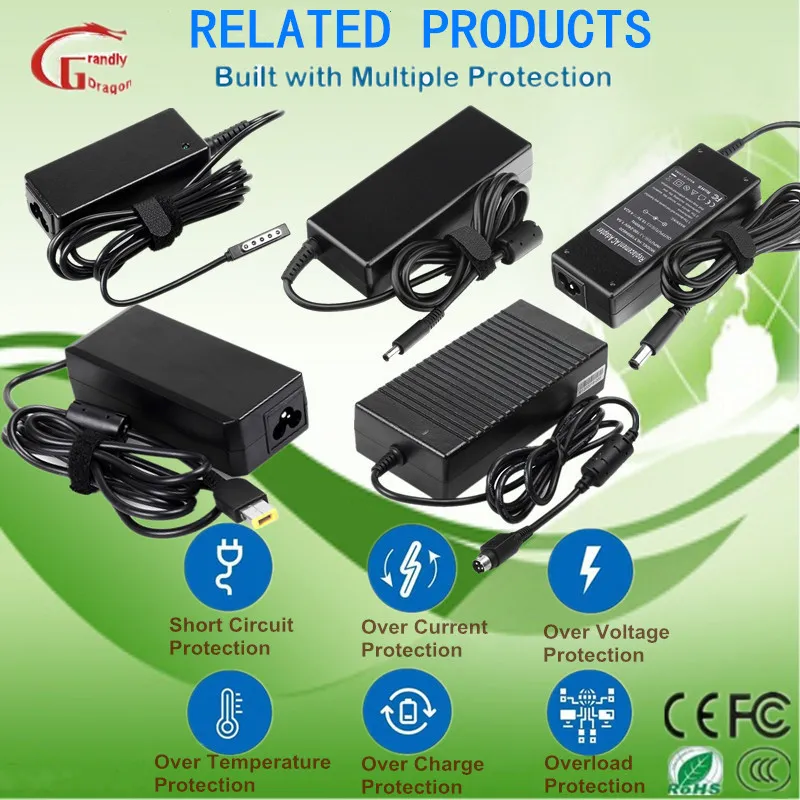 Notebook Charger 19V 3.42A AC DC Power Adapter Power Supply for Asus/Acer/Liteon/HP/DELL/Delta/Samsung