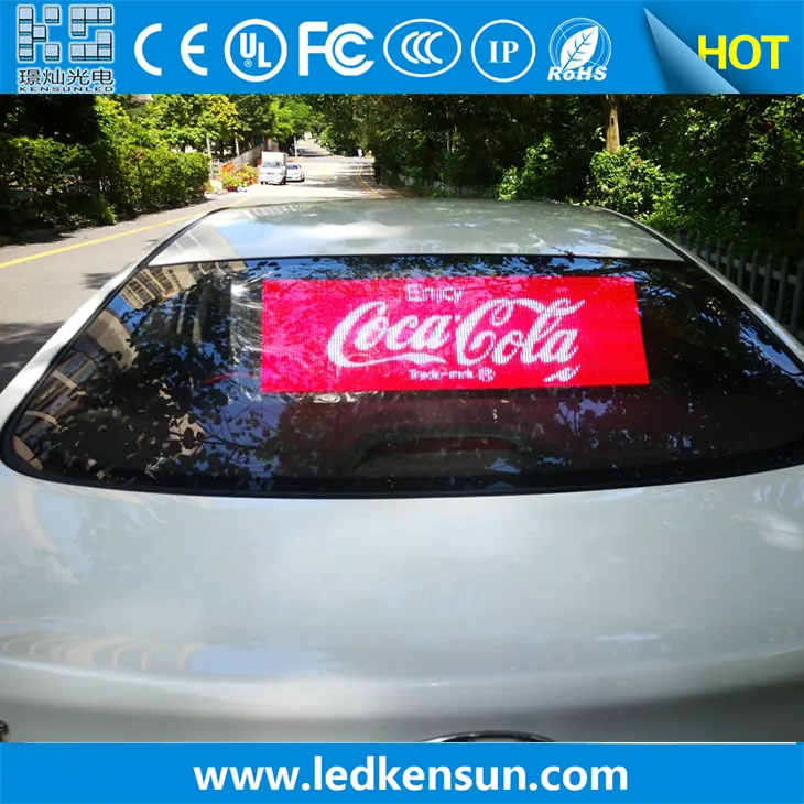Outdoor Indoor LED Car Sign Compact Display for Advertisement