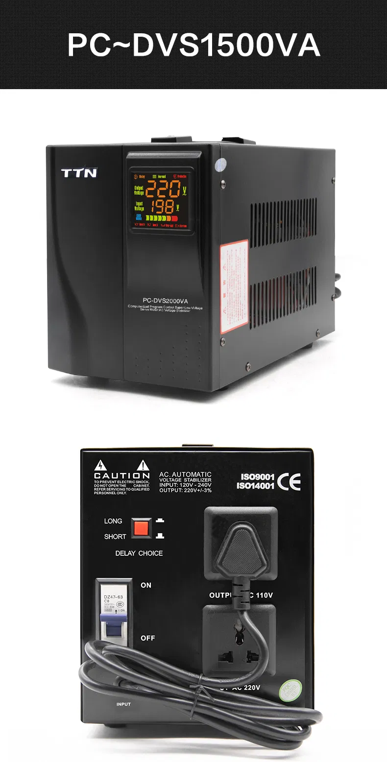 PC-Dvs1500va AC Automatic Voltage Stabilizer Servo Motor Control Power Protection