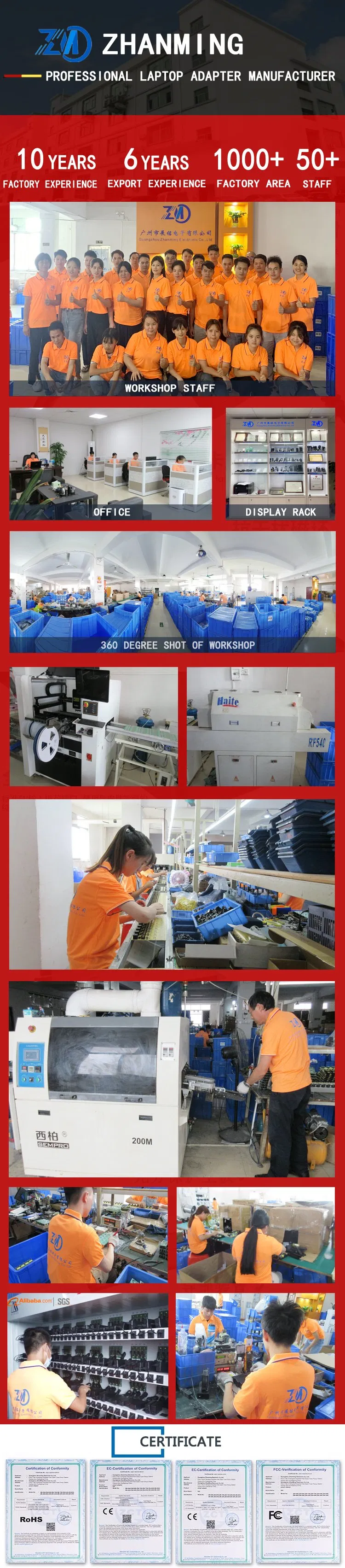 Power Charger Laptop Adapter for DELL 195V 462A Universal 7.4X5.0mm