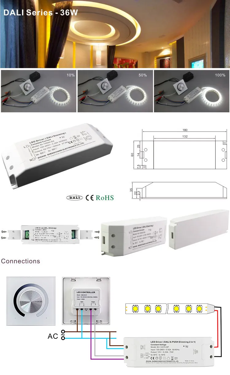 Sc Ki-42900-Da 37.8W 900mA Constant Current Dali Indoor LED Drivers
