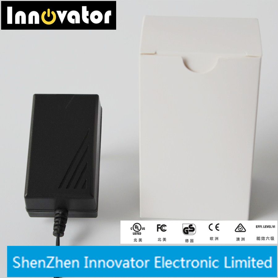 Shenzhen Factory OEM Black 24W 12V 2A Wallmount AC DC Power Adapter with UL SAA Ce Approval Indoor Use