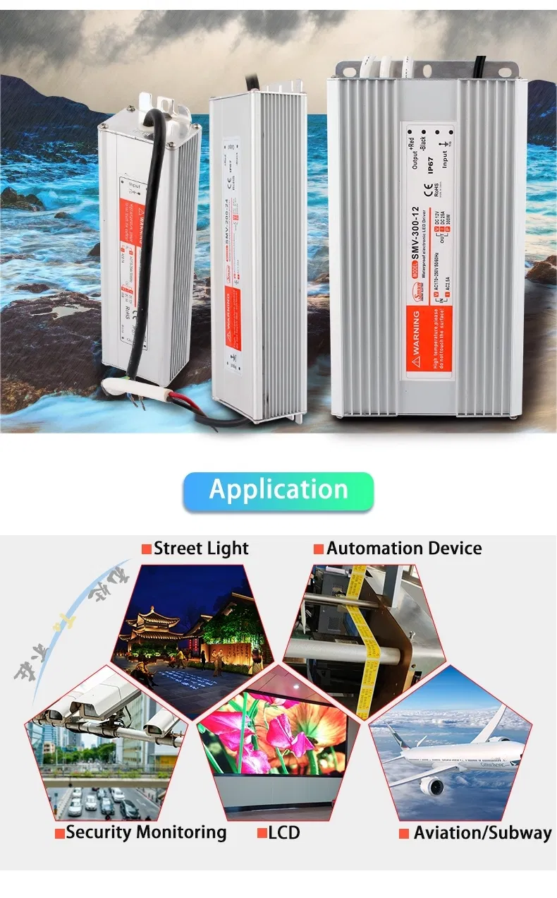 Smun 60W 15V 4A Outdoor Constant Voltage LED Driver Power Supply