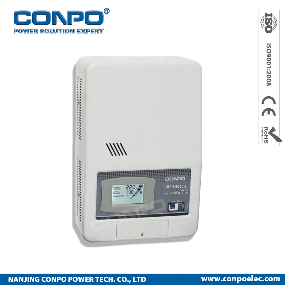 Srf- 4000va , 6000va Wall-Mounted, Smart LCD, Relay-Type Automatic Voltage Regulator/Stabilizer