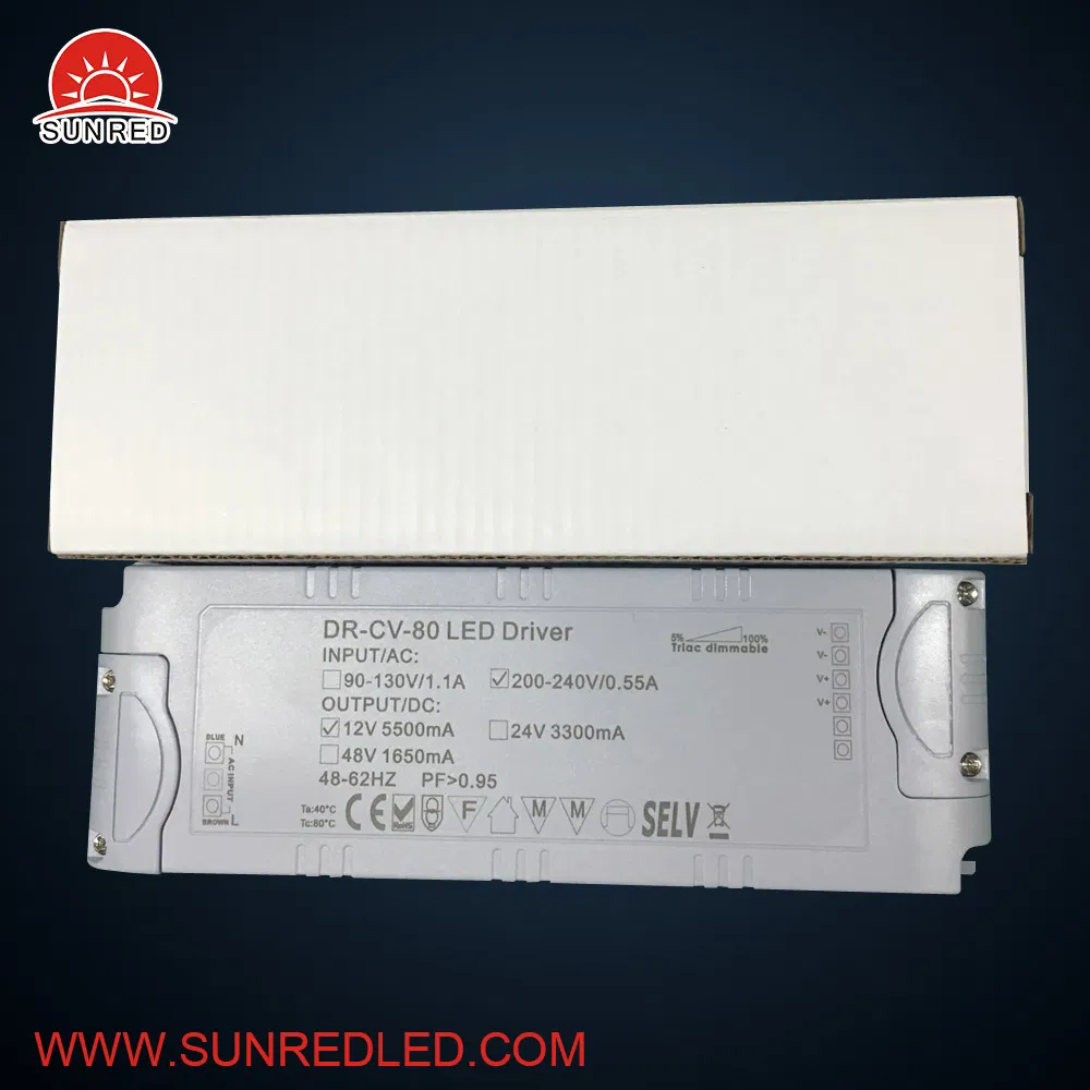 Triac Dimmable 80W LED Driver with EU Plug