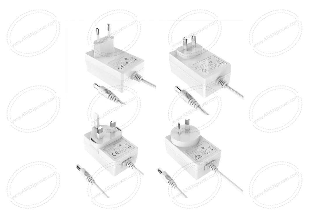 UL 61558 Standard 24W Universal Replacement PSU 12V 2A AC DC Power Adapter 24V 1A Plug in Transformer 18V 1.2A Single Output Switch Mode Power Supply