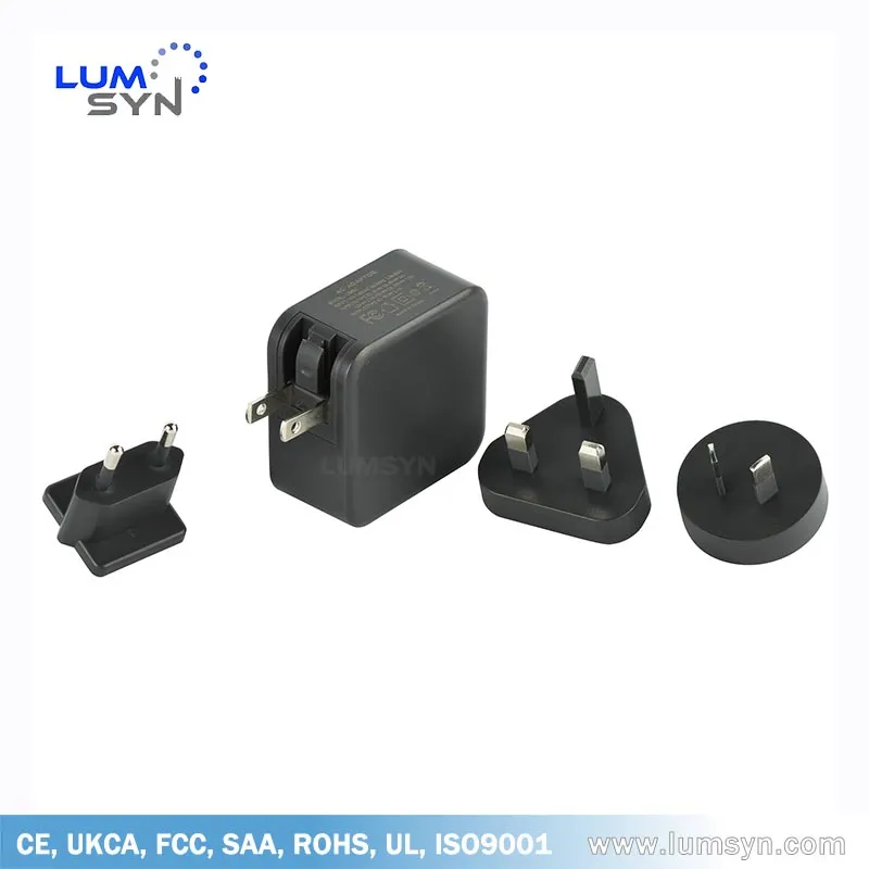UL, CE, Ukca, SAA Certified 40W Type C & a Phone Charger for Europe, UK, Us & Au Market
