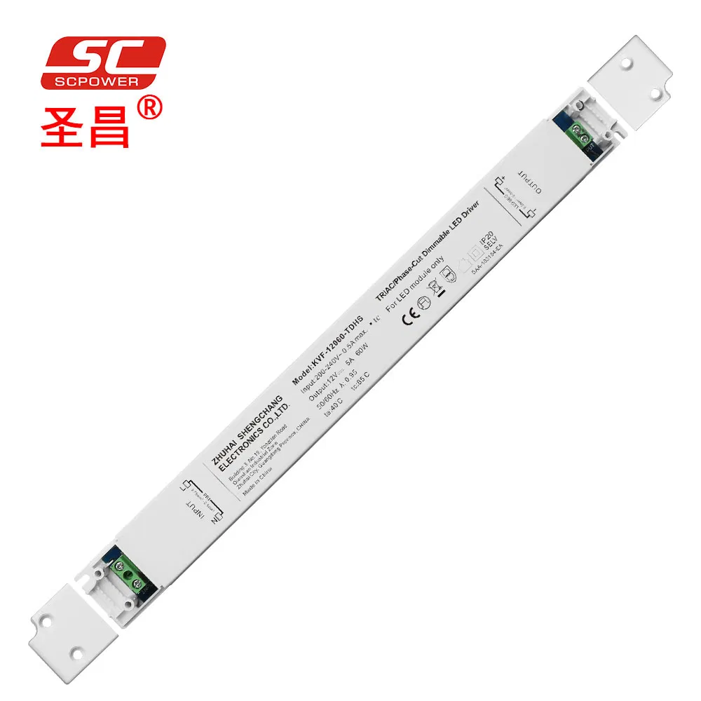 Ultra Slim Plastic 230V 110V AC Triac Phase Cut Dimmable 30W 36W 60W 96W 100W 150W LED Driver
