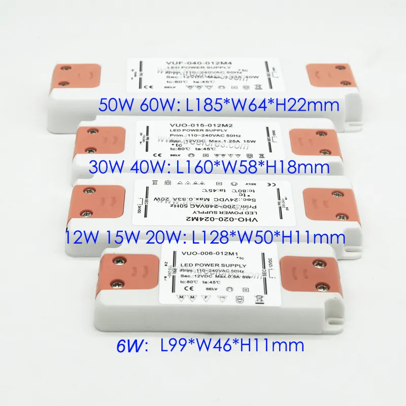 Ultra Thin Driver Adapter 50W 12V 24V Slim LED Power Supply