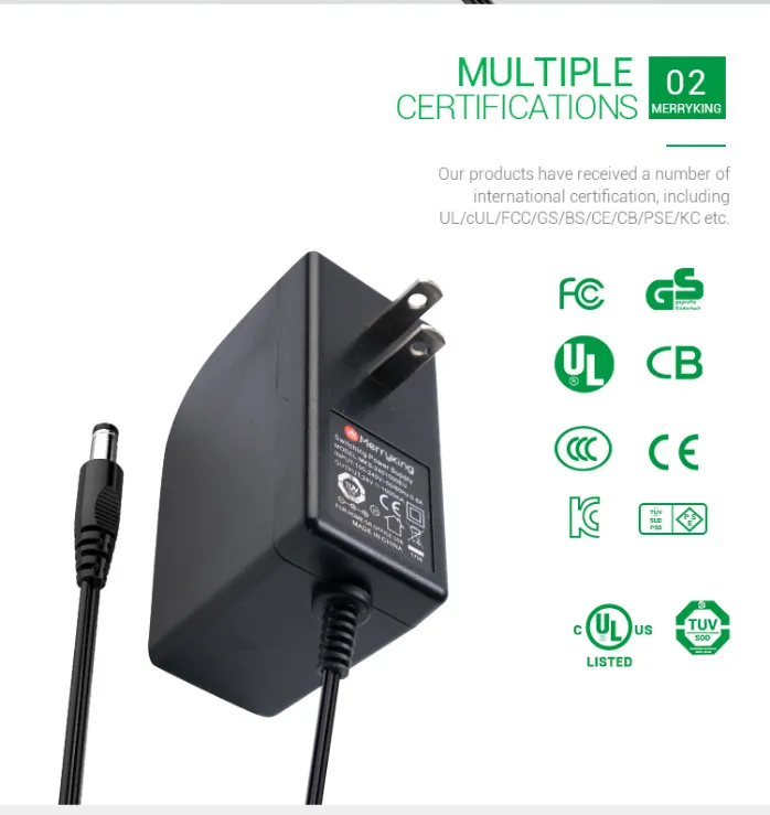 Universal Wall Type AC DC Adapter 12V 2A Power Supply